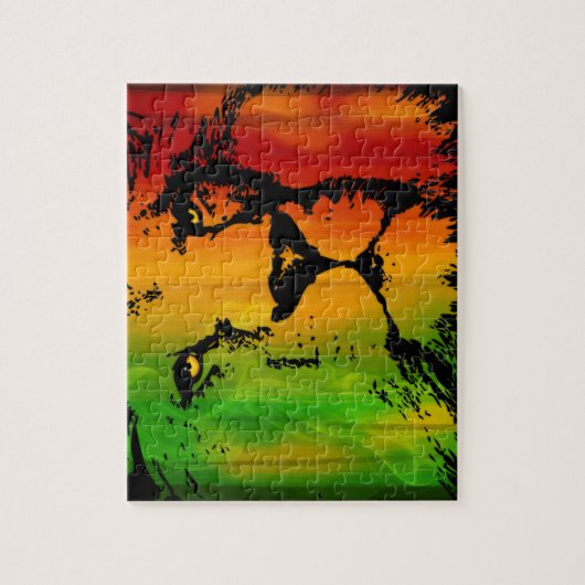 Rasta Lion Legpuzzel (Verticaal)