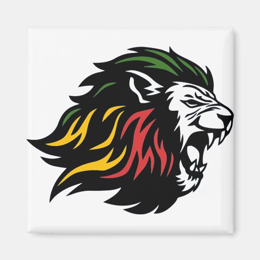 Rasta Lion Magneet (Voorkant)