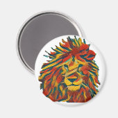 Rasta lion magneet (Voorkant / Achterkant)