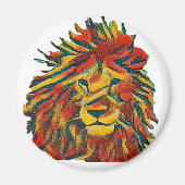 Rasta lion magneet (Voorkant)