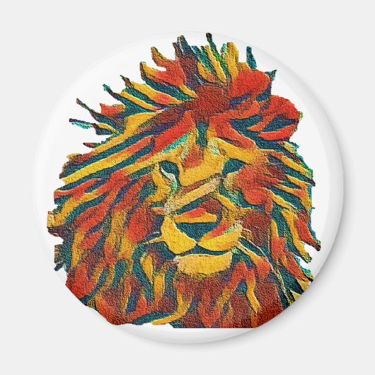 Rasta lion magneet (Voorkant)