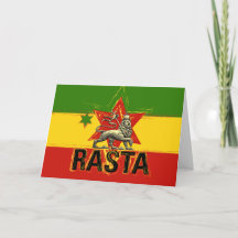 Rasta Lion of Judah Greeting Card