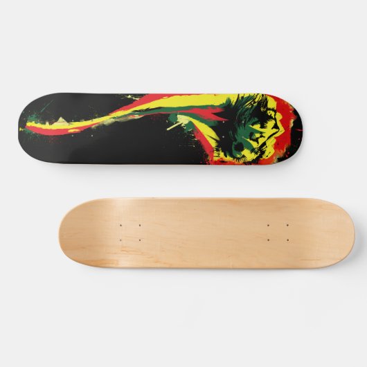 Rasta Lion Persoonlijk Skateboard (Horizontaal)