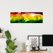 Rasta Lion Poster (Thuiskantoor)