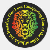 Rasta Lion Rectangle Stickers (Voorkant)
