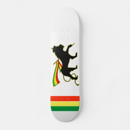 Rasta Lion, rood, goud en groen Persoonlijk Skateboard