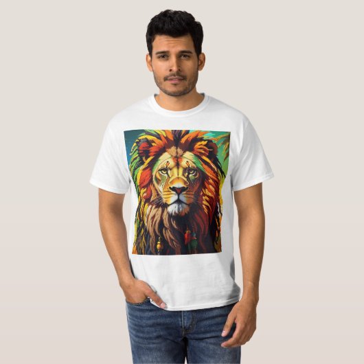 Rasta Lion T-shirt (Voorkant volledig)