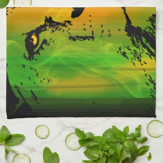 Rasta Lion Theedoek (Gevouwen)