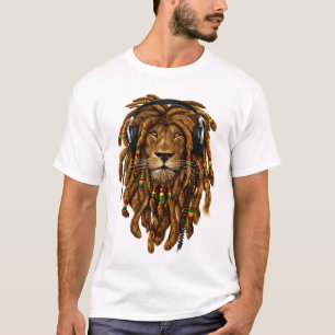 Rasta Lion Vibes – Music King Editie T-shirt