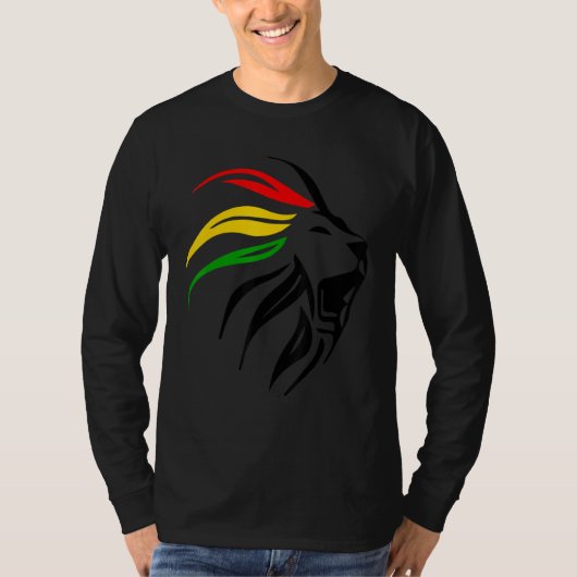 Rasta Live Up Apparel Rasta Lion Design T-shirt (Voorkant)