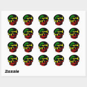 RASTA LOOCKY RONDE STICKER (Vel)