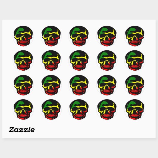 RASTA LOOCKY RONDE STICKER (Vel)