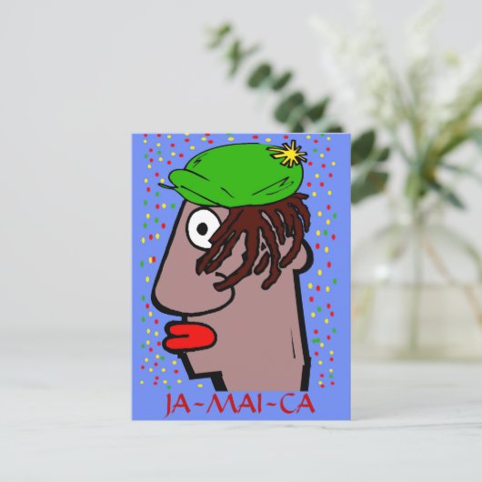 Rasta Man Briefkaart (Staand voorkant)