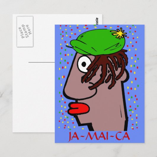 Rasta Man Briefkaart (Voorkant / Achterkant)
