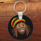 Rasta Man Eén Liefde Sleutelhanger (Voorkant)