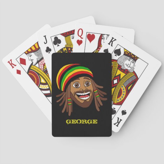 Rasta Man Jamaicaans Pokerkaarten (Achterkant)