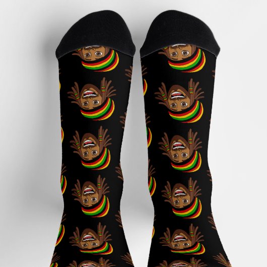 Rasta Man Reggae Patterned Sokken (Top)