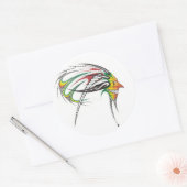 Rasta man stam 3-inch sticker 6 verpakking (Envelop)