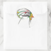 Rasta man stam 3-inch sticker 6 verpakking (Tas)