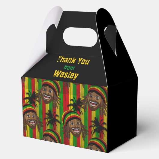 Rasta Man Thank You Birthday or Wedding Bedankdoosjes (Voorkant)