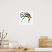 Rasta man tribal Canvas Poster (Keuken)