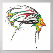 Rasta man tribal Canvas Poster (Voorkant)