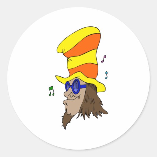 Rasta Mann Ronde Sticker (Voorkant)
