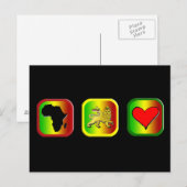Rasta Map of Africa One Love Lion of Judah Briefkaart (Voorkant / Achterkant)