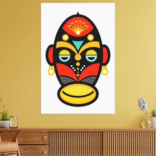 Rasta Mask Canvas Afdruk (Insitu (Woonkamer))