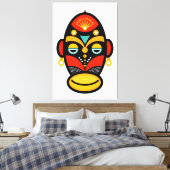 Rasta Masker Canvas Afdruk (Insitu (Slaapkamer))