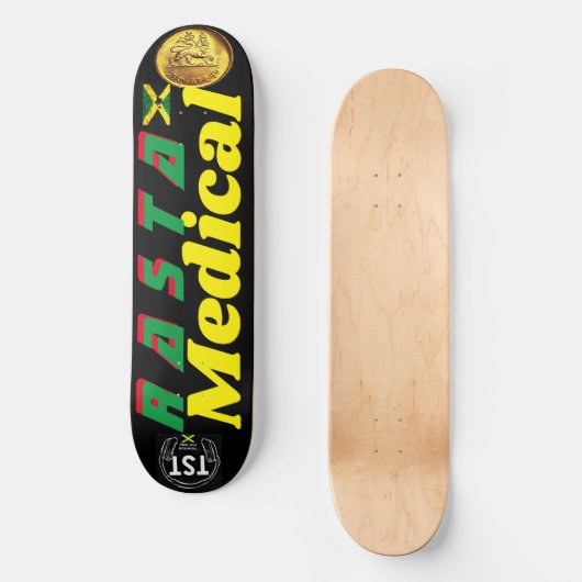 RASTA MEDICAL 8 1/2" Skateboard Deck (Voorkant)