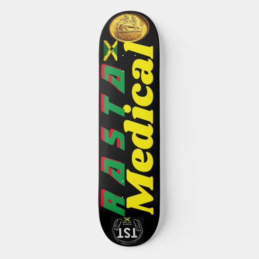 RASTA MEDICAL 8 1/2" Skateboard Dek (Voorkant)