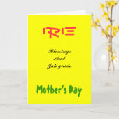 Rasta moederdag Wenskaarten Kaart (Gele Bloem)