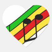 Rasta Music Personeel Hart Sticker (Voorkant)