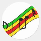Rasta Music Personeel Ronde Sticker (Voorkant)