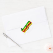 Rasta Music Personeel Ronde Sticker (Envelop)