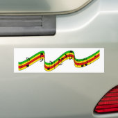 Rasta Music-staf Bumpersticker (Op auto)