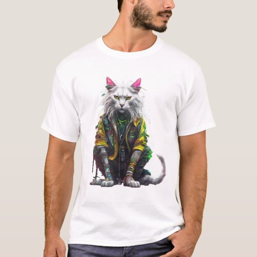 Rasta Neon Cat T-shirt (Voorkant)