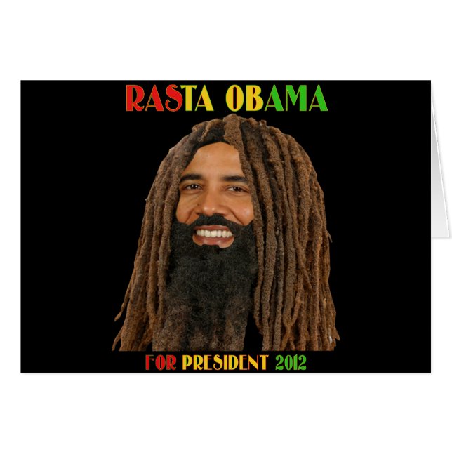 Rasta Obama voor President 2012 (Voorkant Horizontaal)