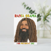 Rasta Obama voor President 2012 Briefkaart (Staand voorkant)