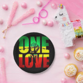 Rasta One Love Papieren Bordje (Feest)