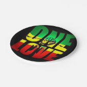 Rasta One Love Papieren Bordje (Gekanteld)