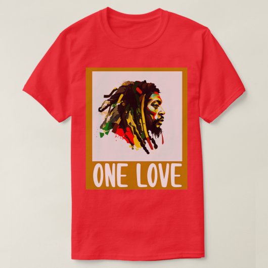 Rasta One Love Reggae Rastafari T-shirt (Design voorkant)
