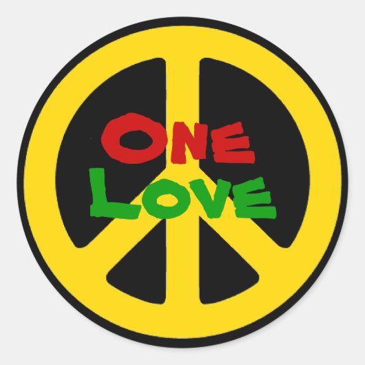 Rasta One Love Sticker (Voorkant)