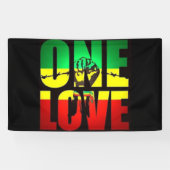 Rasta One Love T-Shirt Briefkaart Koffie Mok Serve Spandoek (Horizontaal)