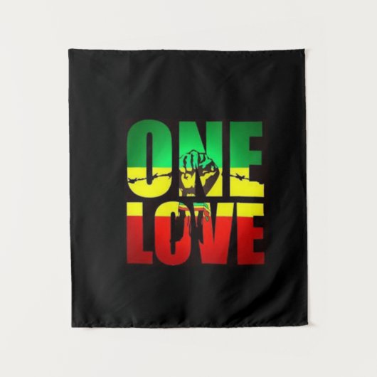 Rasta One Love Wandkleed (Voorkant)
