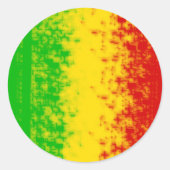Rasta-ontwerp Ronde Sticker (Voorkant)