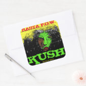 RASTA P.O.W. KUSH VIERKANTE STICKER (Envelop)