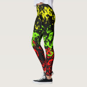 Rasta Paint Splatter Leggings vrouwen (Links)