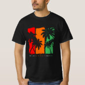 Rasta Palm Beach Vibes Graphic T-shirt (Voorkant)